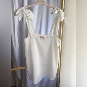 Show Me Your Mumu White Tie Strap Top Size M NWOT